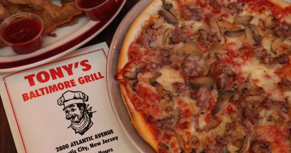 tonys pizza and menu